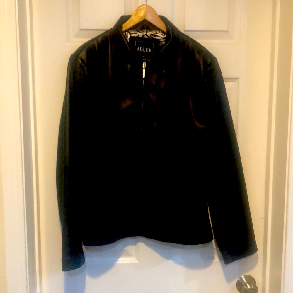 Soft leather very slick cut ! This jacket complements any outfit !!!!